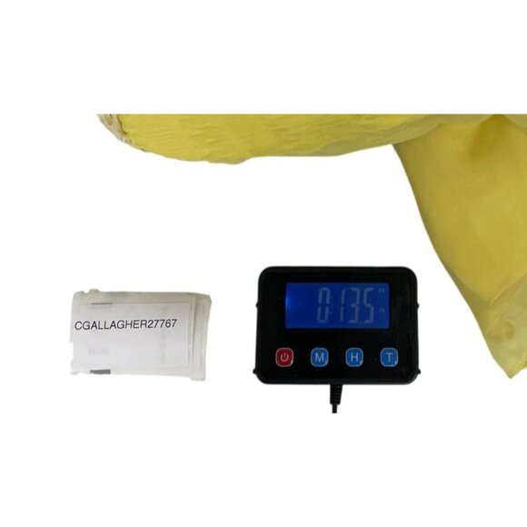 Vintage Womens Shift Dress 11-12 Yellow Ruffled Maxi Bell Sleeve Cottagecore - Picture 8 of 8